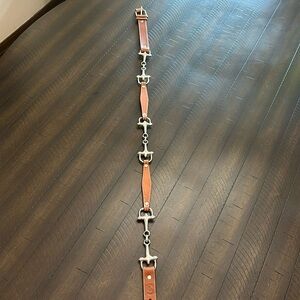 Lilo tan belt with silver bit accents. Size 36” (medium)